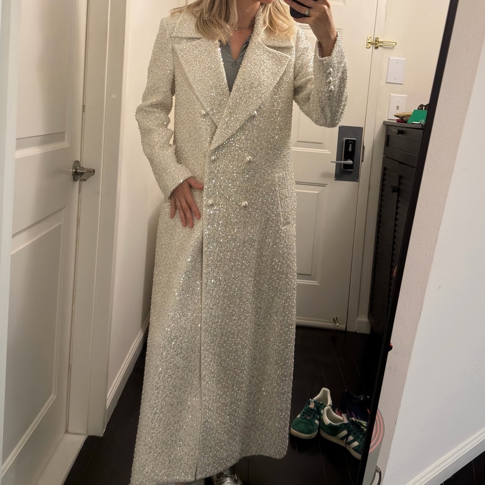 ALICE+OLIVIA NICHOLAS EMBELLISHED COAT SIZE SMALL - Picture 6 of 12